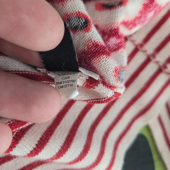 Kate spade New York Live colorfully XXS Posy Ikat Red Chestnut button cardigan - Picture 7 of 10